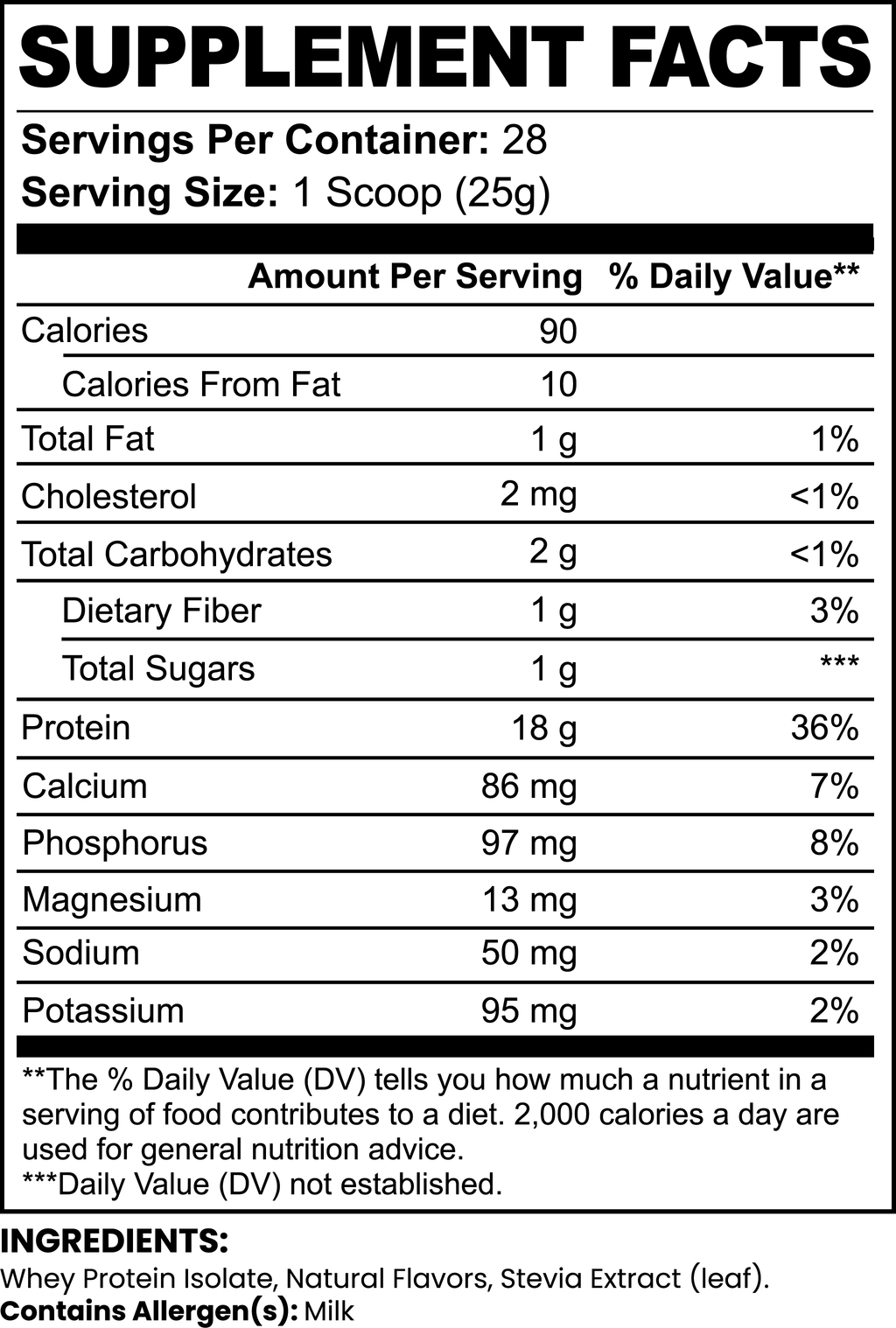 Pure 100% Whey Protein Isolate (Chocolate) MUSCLE RECOVERY